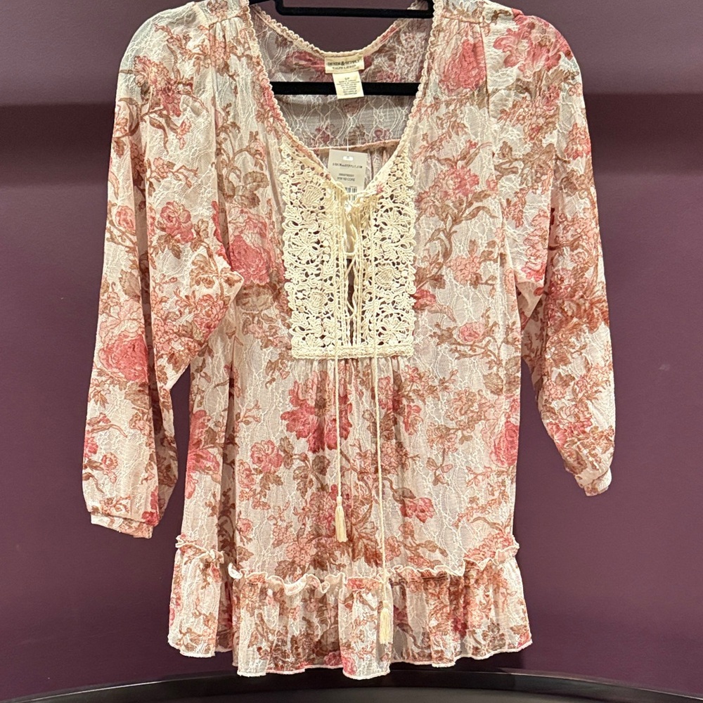 Denim & Supply Ralph Lauren Floral Lace Blouse